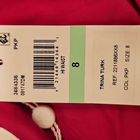 💕TRINA TURK💕 Medallion High Waist Bikini Bottom ~ Pink Medallion Print 8 NWT - Picture 8 of 10